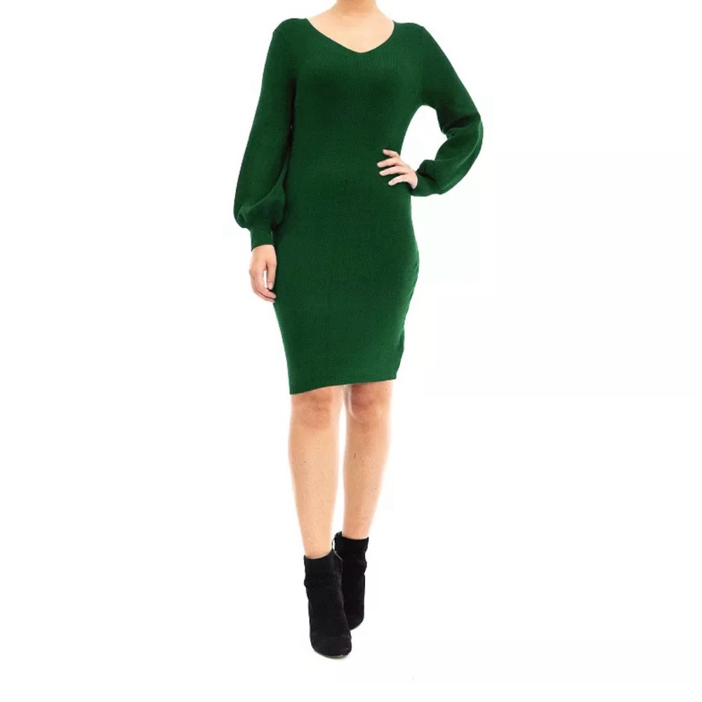 Nina Leonard Balloon Sleeve Midi Sheath Dress - Small - NEVER WORN